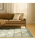 Nourison Nordic Green Blue NRC06 4 ft. X 6 ft. Rect. Rug