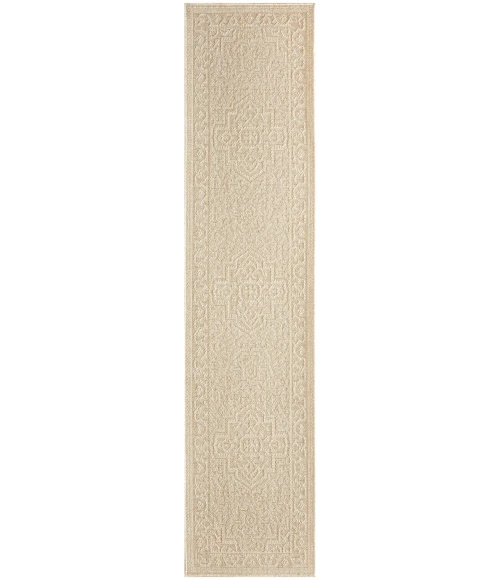 Nourison Tulum Cream TLM05 2 ft. 2 in. X 10 ft. Rect. Rug
