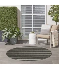Nourison Positano Black Ivory POS03 4ft. Round Rug