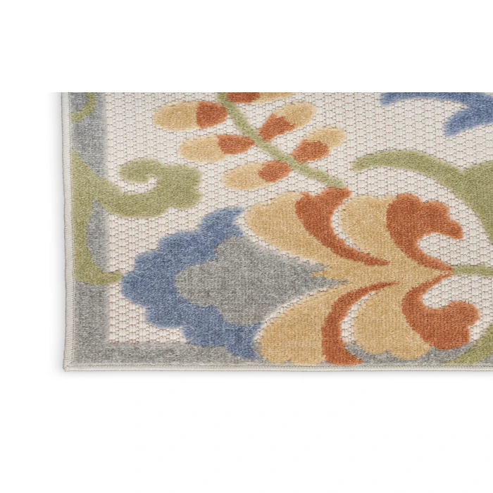 Nourison Aloha Ivory Blue ALH17 2 ft. 8 in. X 4 ft. Rectangle Rug