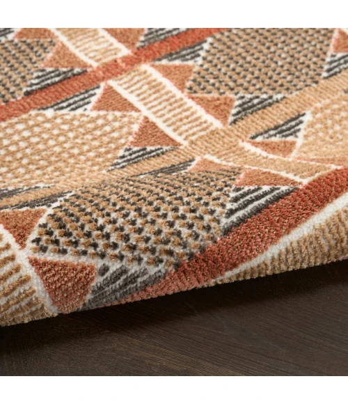Nourison Nordic Rust Multicolor NRC06 8 ft. X 10 ft. Rect. Rug
