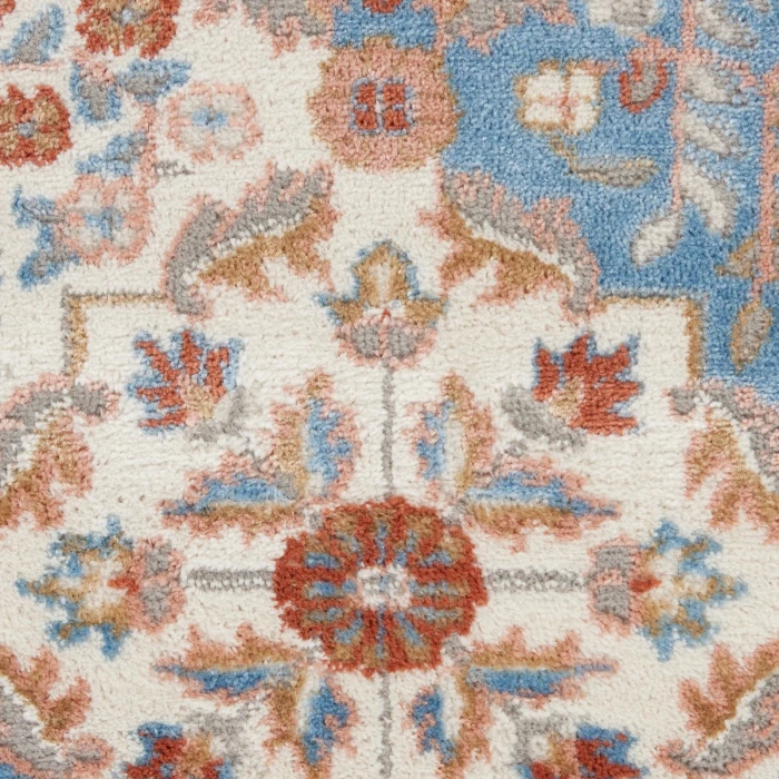 Nourison Elation Area Rug ETN08 Ivory Blue 7'10" x 9'10"