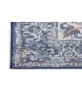 Nicole Curtis Machine Washable Series 1 Navy Ivory SR104 2 ft. 2 in. X 8 ft. Rectangle Rug