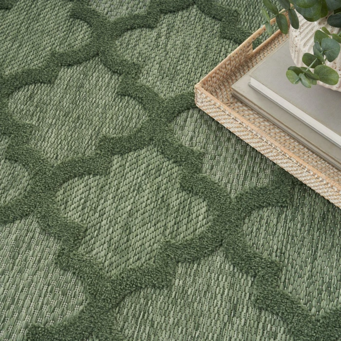 Nourison Easy Care Green NES01 10 ft. X 14 ft. Rect. Rug