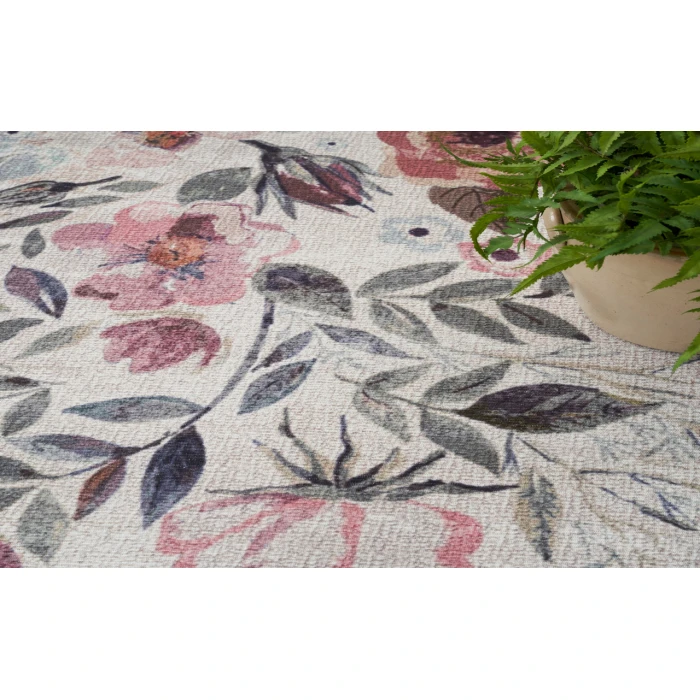 Nourison Nourison Washables Ivory Pink NWB01 6 ft. X 9 ft. Rectangle Rug