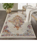 Nourison Persian Vintage Ivory Multicolor PRV02 3ft.3in. x 5ft.3in. Rect. Rug