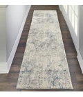 Nourison Rustic Textures Runner Area Rug RUS07-Ivory/Grey-blue