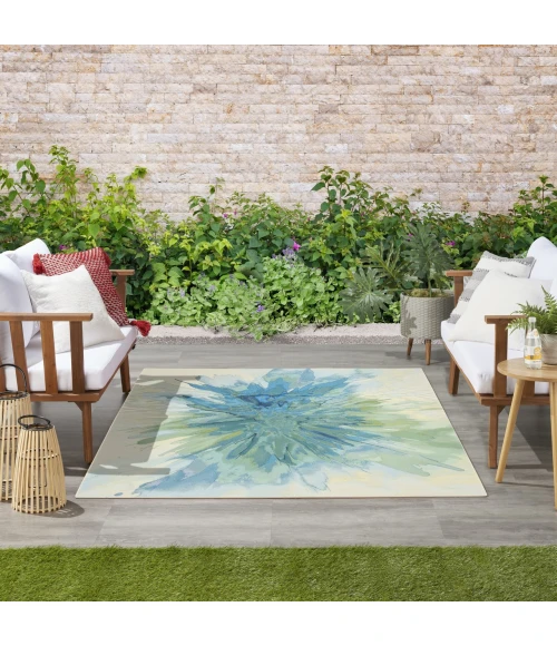 Nourison Home Color Splash Blue CSP04 5ft.3in. x 7ft.3in. Rect. Rug