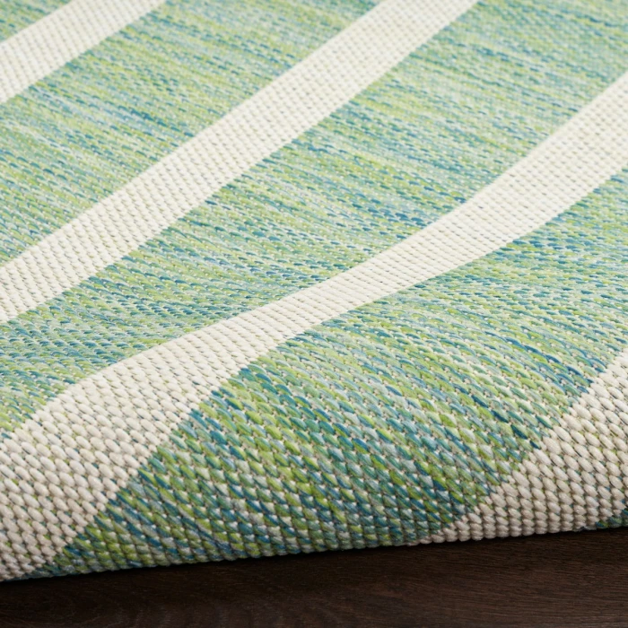 Nourison Positano Blue Green Ivory POS03 8 ft. X Round Rug