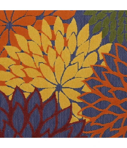 Nourison Aloha Navy Multicolor ALH05 10ft. x 14ft. Rect. Rug