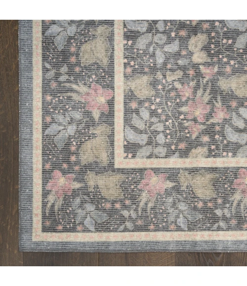 Nourison Home Botanical Washables Grey BOT03 4ft. x 6ft. Rect. Rug