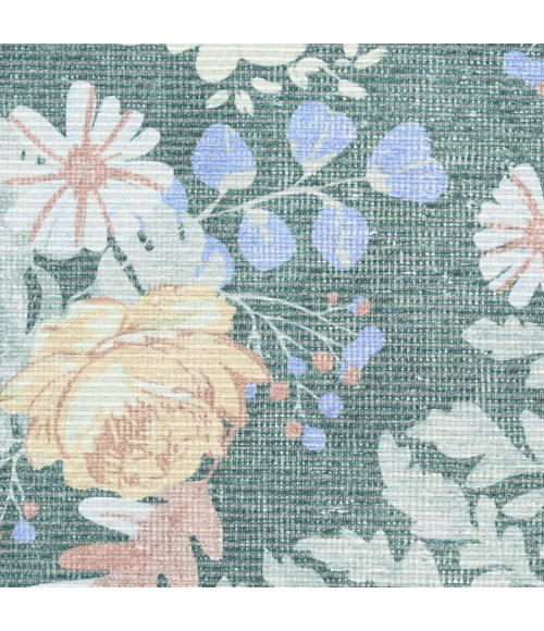 Nourison Home Botanical Washables Green BOT02 5ft. x 7ft. Rect. Rug