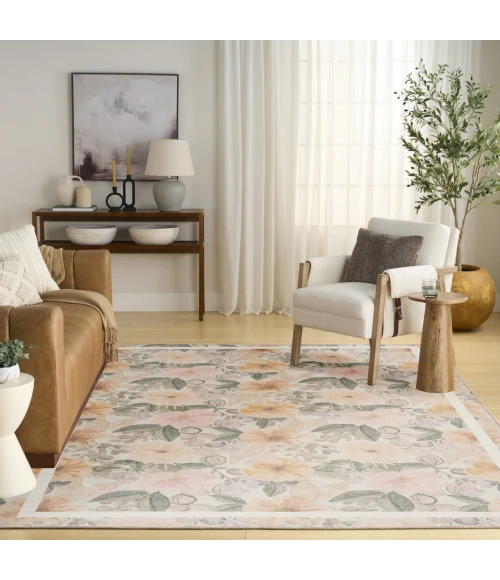 Nourison Home Botanical Washables Beige BOT01 4ft. x 6ft. Rect. Rug