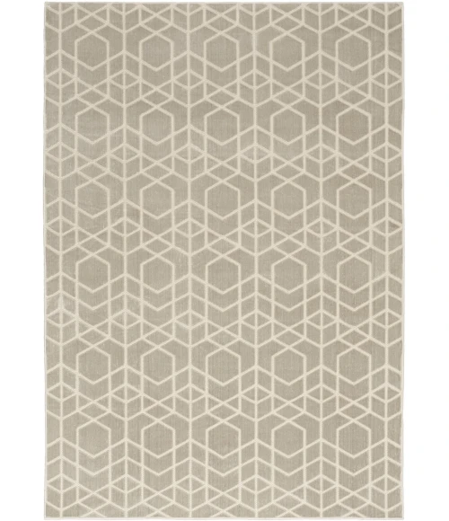 Nourison Home Washable Charm Grey WCH01 5ft. x 7ft. Rect. Rug