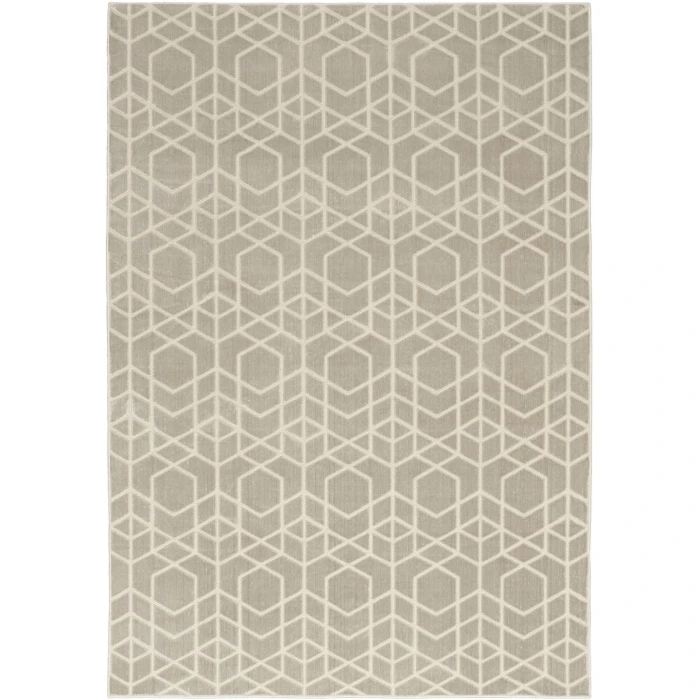 Nourison Home Washable Charm Grey WCH01 5ft. x 7ft. Rect. Rug