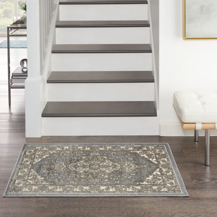 Nourison Quarry Blue QUA05 2 ft. X 4 ft. Rect. Rug