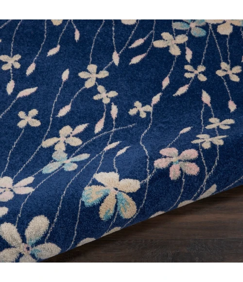 Nourison Tranquil Round Area Rug TRA04-Navy