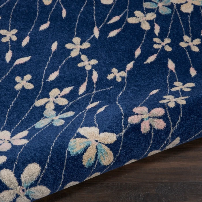 Nourison Tranquil Round Area Rug TRA04-Navy