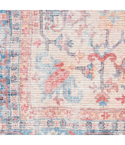 Nicole Curtis Machine Washable Series 1 Area Rug SR104 Blue/Multi 4' x 6'