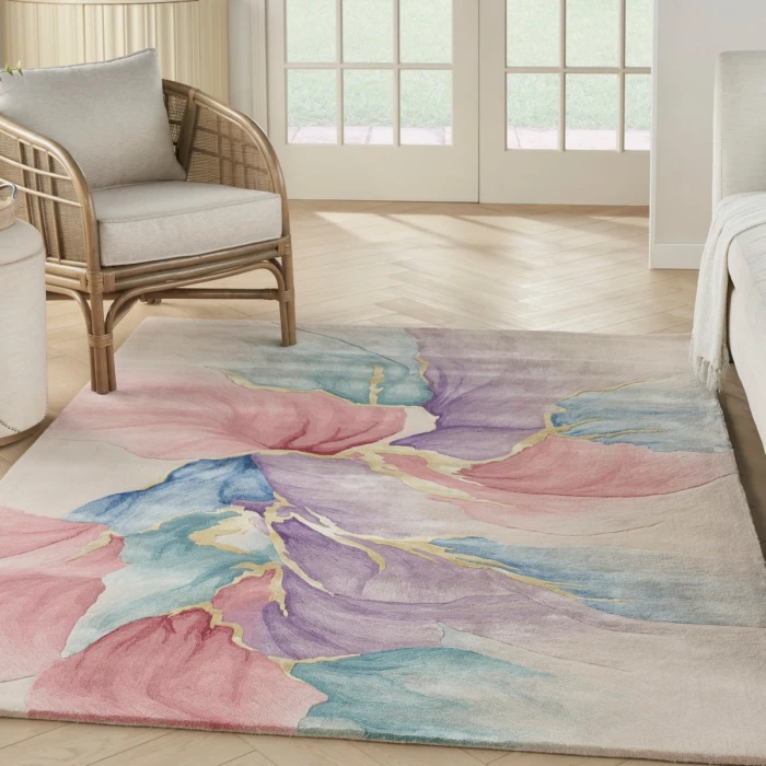 Nourison Prismatic Ivory PRS34 6 ft. X 8 ft. Rect. Rug