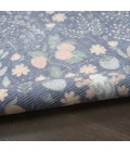 Nourison Home Botanical Washables Blue BOT04 2ft. x 6ft. Rect. Rug
