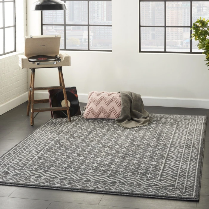Nourison Home Palermo Grey PMR02 5ft.3in. x 7ft.3in. Rect. Rug