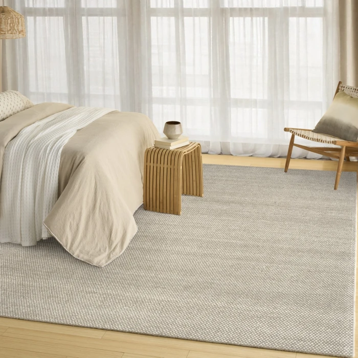 DKNY Pure Rows Grey ROW01 5ft.3in. x 7ft.3in. Rect. Rug