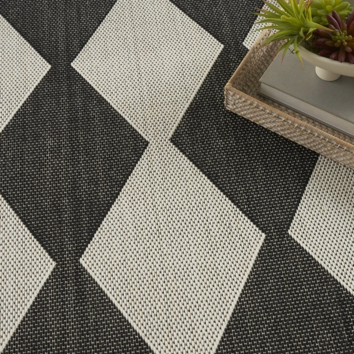 Nourison Positano Black POS04 12ft. x 15ft. Rect. Rug