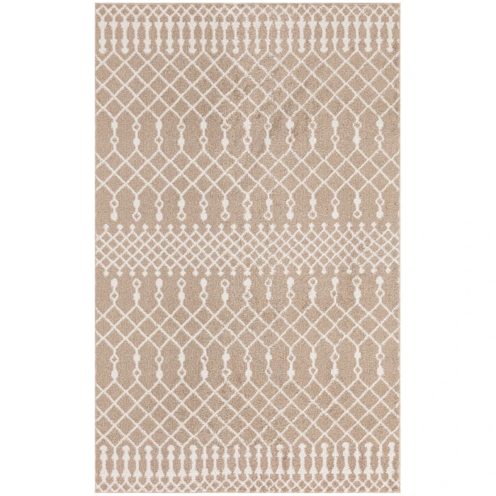 Nourison Astra Machine Washable Taupe ASW10 3 ft. 3 in. X 5 ft. Rectangle Rug