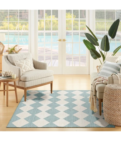 Nourison Positano Aqua POS04 4 ft. X 6 ft. Rect. Rug