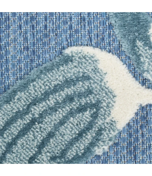 Nourison Aloha Blue ALH33 5 ft. 3 in. X 7 ft. 5 in. Rect. Rug