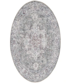 Nourison Home New Concept Washables SR101 Ivory Grey 5 ft. 3 in. Round Area Rug