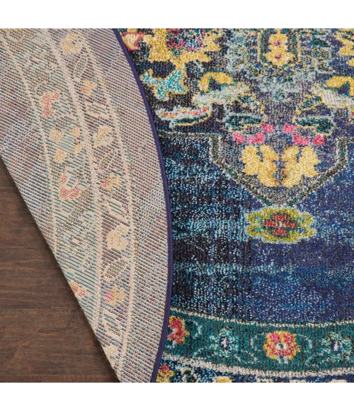 Nourison Home Passionate Blue PST01 7’10” x Round Round Rug