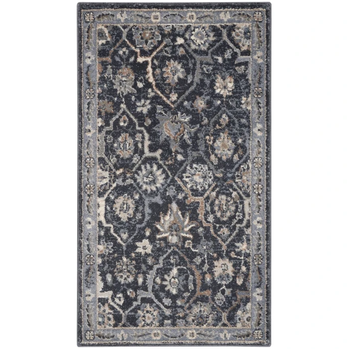 Kathy Ireland Moroccan Celebration Area Rug KI385-Navy