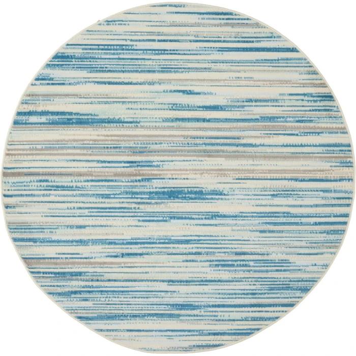Nourison Jubilant Round Area Rug JUB04-Blue