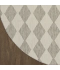 Nourison Positano Light Grey POS04 4ft. Round Rug