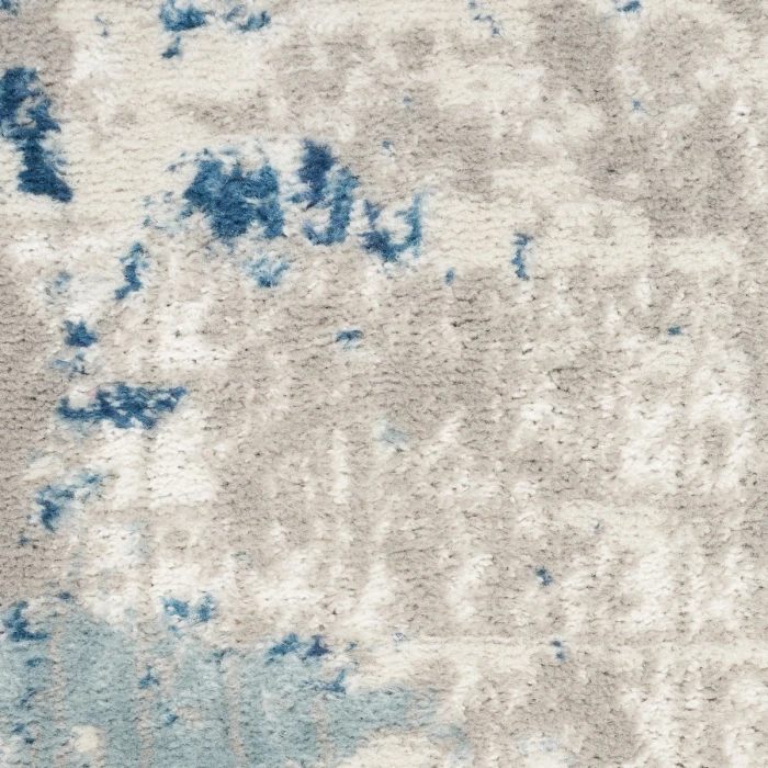 Nourison Quarry Ivory Grey Blue QUA01 3 ft. X 5 ft. Oval Rug