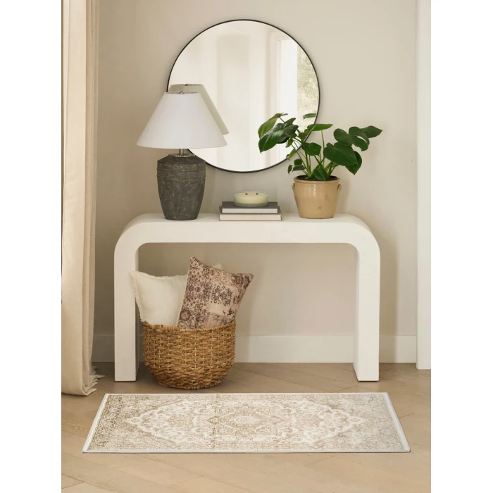 Nourison Dekor Ivory Taupe DEK08 2 ft. x 4 ft. Rect. Rug