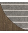 Nourison Positano Charcoal Ivory POS03 4ft. Round Rug