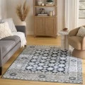 Nourison Dekor Grey Navy DEK02 5 ft. 3 in. X 7 ft. Rect. Rug