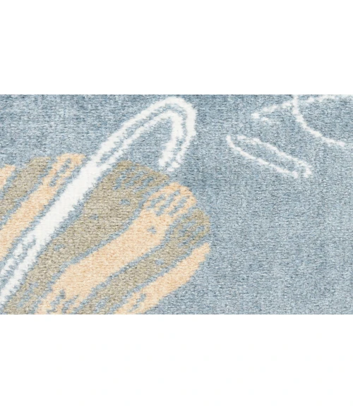 Nourison Astra Machine Washable Blue Multicolor ASW18 3 ft. 3 in. X 5 ft. Rectangle Rug