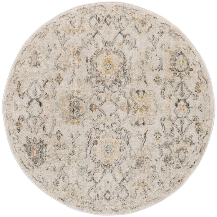 Nourison Oushak Home Grey OUS01 4 ft. X Round Rug