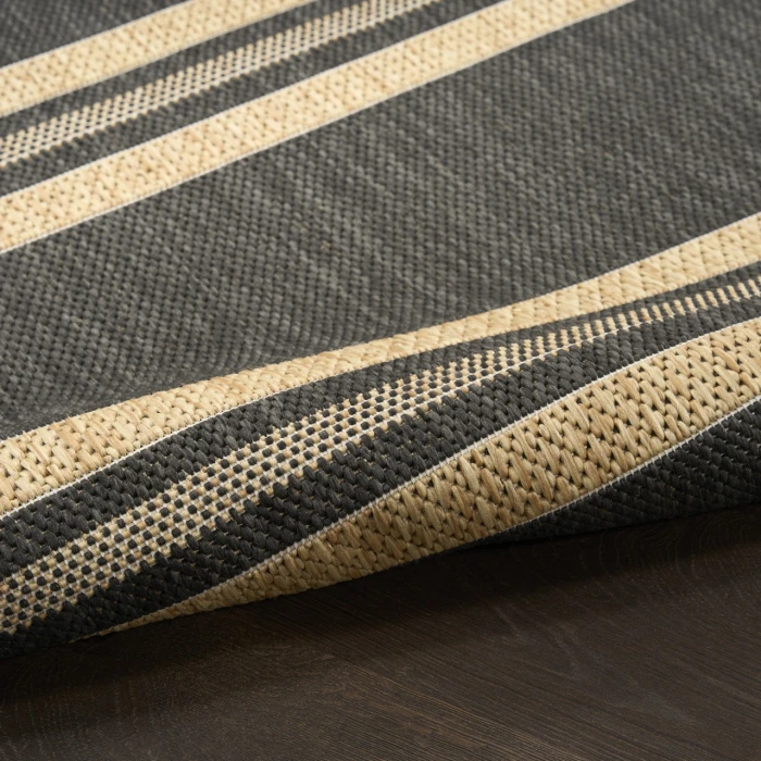 Nourison Home Horizon Indoor/Outdoor Black HOZ05 10ft. x 14ft. Rect. Rug