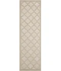 Nourison Easy Care Cream NES01 2 ft. 2 in. X 14 Rect. Rug