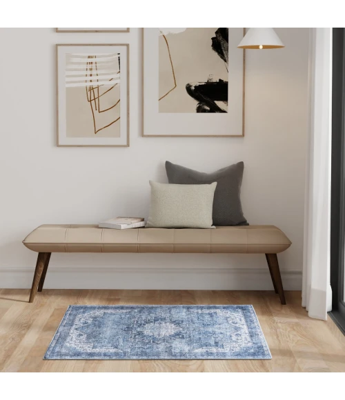 Nourison Nourison Washables Blue NWB15 3 ft. X 5 ft. Rect. Rug