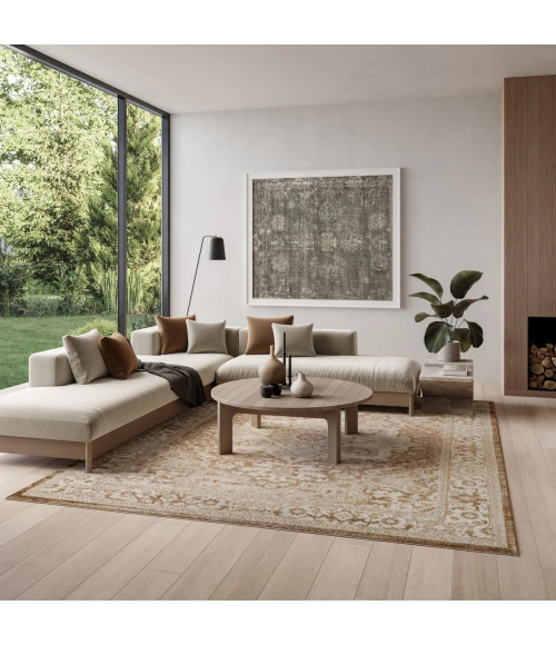 Nourison Dekor Taupe Ivory DEK08 7 ft. 10 in. x 9 ft. 10 in. Rect. Rug