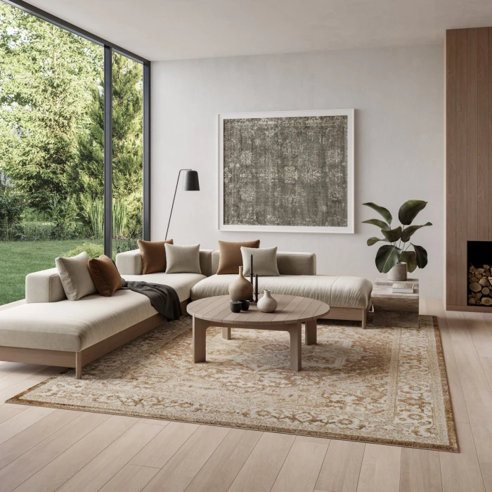 Nourison Dekor Taupe Ivory DEK08 7 ft. 10 in. x 9 ft. 10 in. Rect. Rug