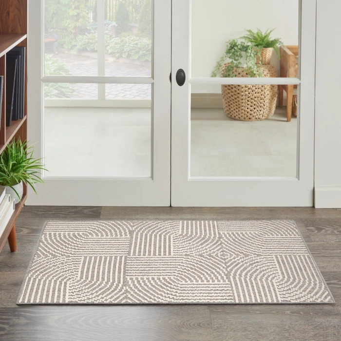 Nourison Natural Texture Grey Ivory NTX02 2 ft. X 4 ft. Rect. Rug