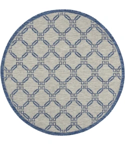 Nourison Country Side Ivory Blue CTR02 5ft.3in. x Round Rug