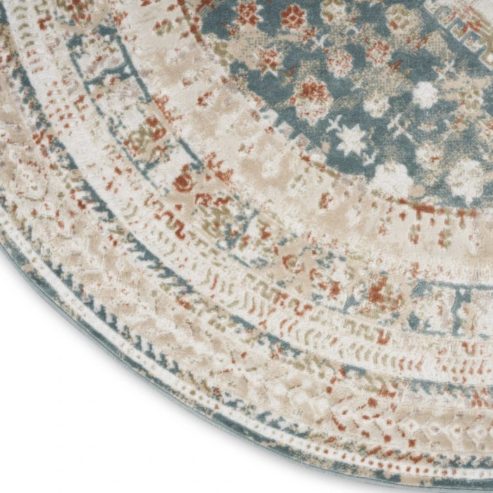 Nourison Home Thalia Blue THL04 7’10” x Round Round Rug